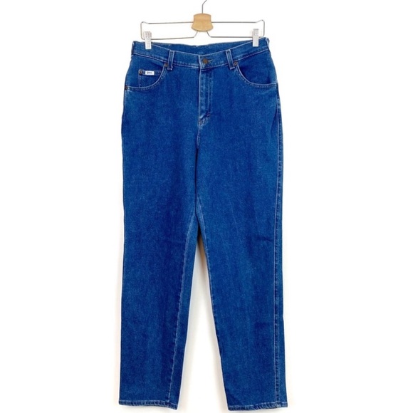 Vintage | Lee | Medium Wash High Rise Straight Leg Jeans Size 12 - Picture 1 of 12